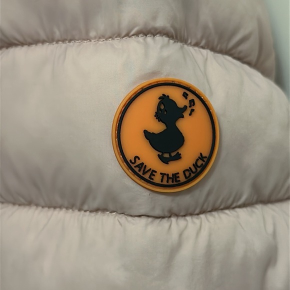 Save the Duck - Eco Friendly Animal Free Puffer with Sherpa Lining. Size 14 - Picture 3 of 5